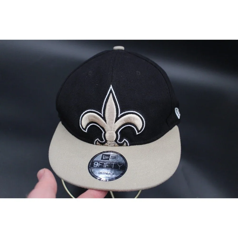 New Orleans Saints adjust hat Gray Black New Era NFL Football vintage collection - Picture 4 of 6